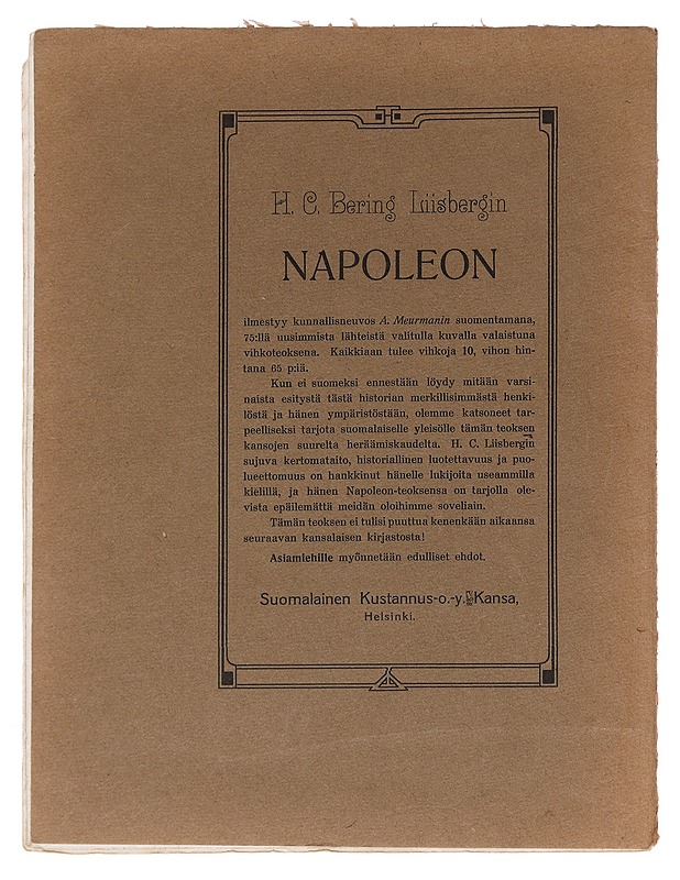 Napoleon - H. C. Bering Liisberg - Historiakirjat - 10105622762 - 1