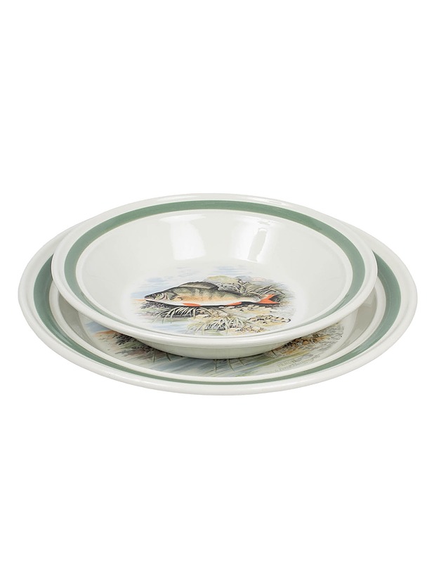 PORTMEIRION The Compleat Angler British Fishes Perch -lautassetti, 2 kpl - Lautaset ja kulhot - 10105622803 - 0