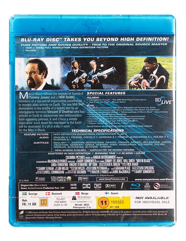 Men in Black (miehet mustissa) - Blu-ray - Blu-ray-levyt - 10105622813 - 1