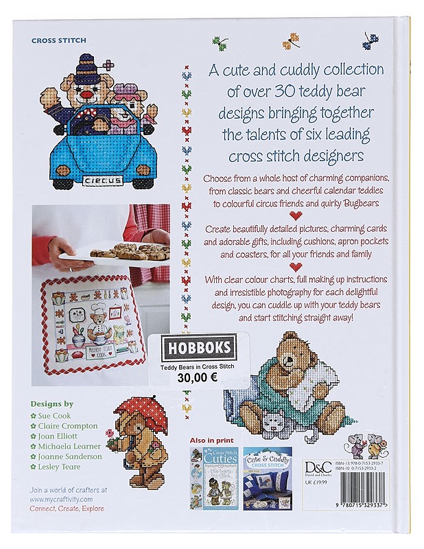 Teddy Bears in cross stitch : over 30 adorable designs - Cook, Sue - Tietokirjat ja oppaat - 10105622845 - 1