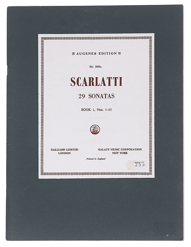  Scarlatti: 29 Sonatas, Book 1, Nos. 1-15 - Scarlatti, Domenico - Musiikki- ja elokuvakirjat - 10105622851 - 0