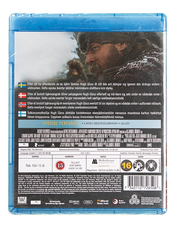 The Revenant - Blu-ray - Blu-ray-levyt - 10105622863 - 1