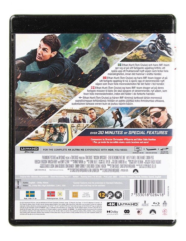 Mission: impossible : Dead Reckoning Part One - 4K UHD + Blu-ray - Blu-ray-levyt - 10105623020 - 1