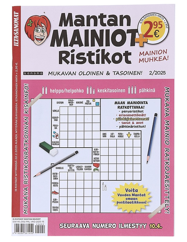 Mantan mainiot ristikot, 2/2025 - Lehdet - 10105623273 - 0