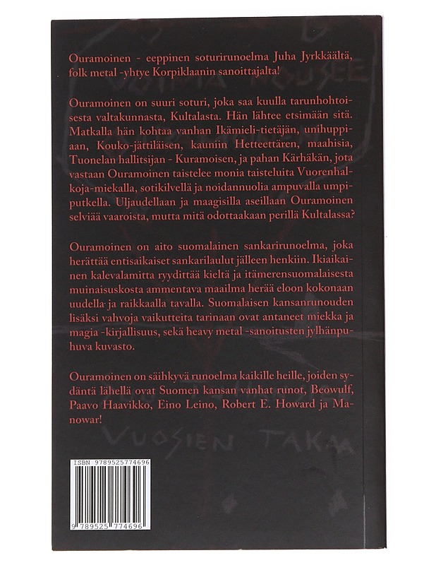 Ouramoinen, eli, Sankarirunoelma ajalta ennen ajan alkua - Jyrkäs, Juha - Fantasia- ja scifi - 10105623315 - 1
