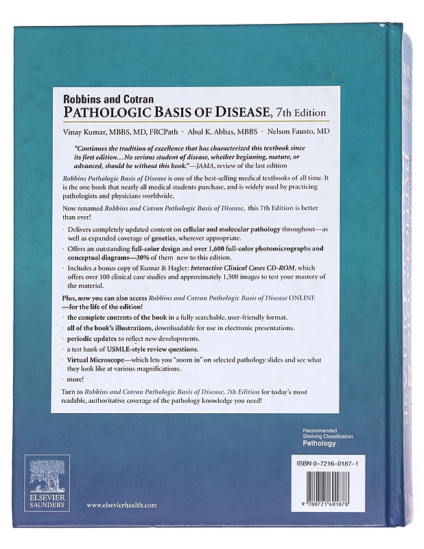 Robbins and Cotran pathologic basis of disease - Abbas, Abul K. - Tietokirjat - 10105623326 - 1