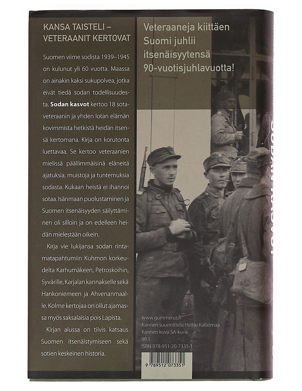 Sodan kasvot / veteraanit kertovat - Armas Kumpulainen - Elämäkerrat ja muistelmat - 10105623434 - 1