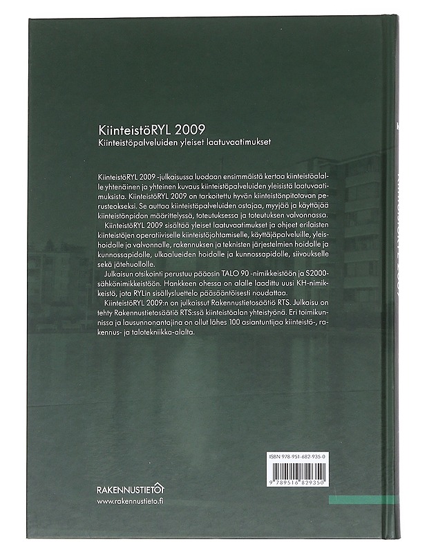 KiinteistöRYL 2009 : kiinteistöpalveluiden yleiset laatuvaatimukset - Rakennustietosäätiö - Harrastekirjat - 10105623505 - 1