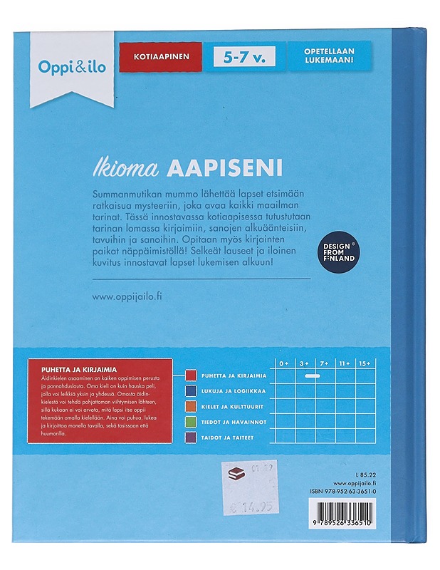Ikioma aapiseni - Hämäläinen, Maisa - Lastenkirjat - 10105623522 - 1