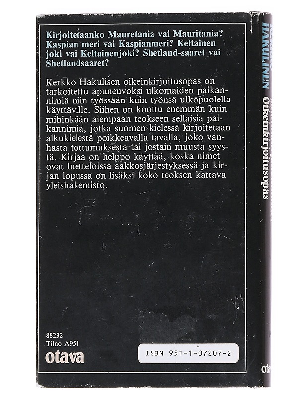 Maailman paikannimet - Kerkko Hakulinen - Tietokirjat ja oppaat - 10105623640 - 1