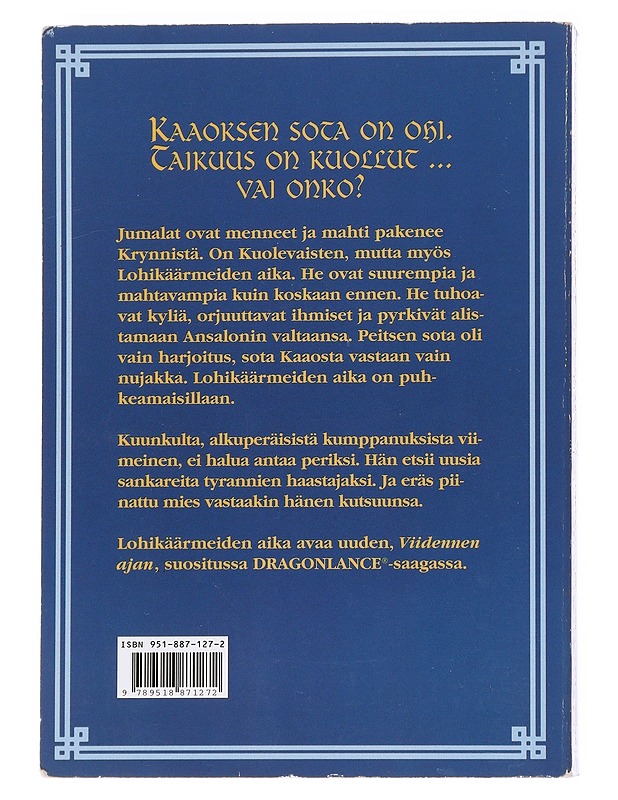 Lohikäärmeiden aika - Rabe, Jean - Fantasia- ja scifi - 10105623725 - 1
