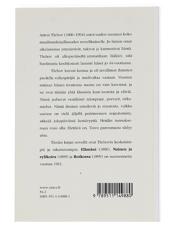 Nainen ja sylikoira  - Tsehov, Anton - Kirja lahjaksi - 10105623737 - 1