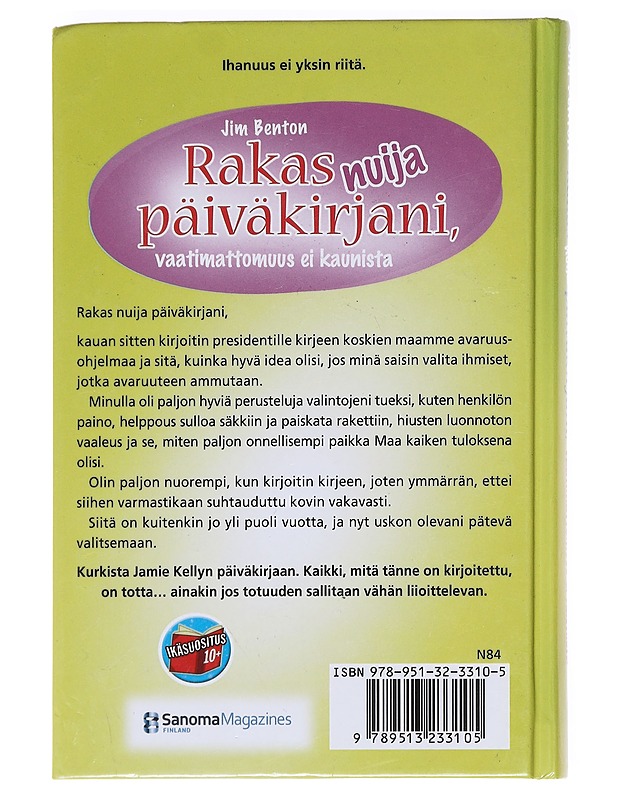Rakas nuija päiväkirjani - Benton, Jim - Nuorten kirjat - 10105623756 - 1