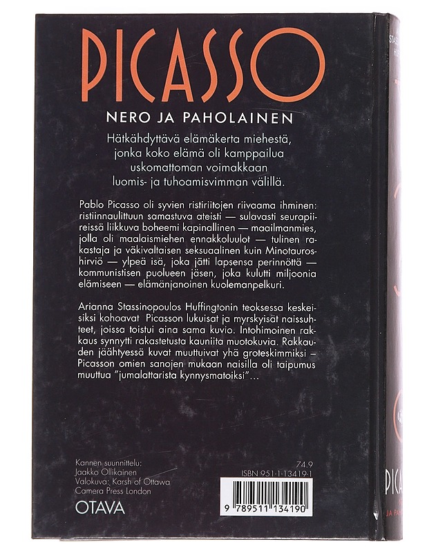 Picasso, nero ja paholainen - Stassinopoulos Huffington, Arianna - Elämäkerrat ja muistelmat - 10105623822 - 1