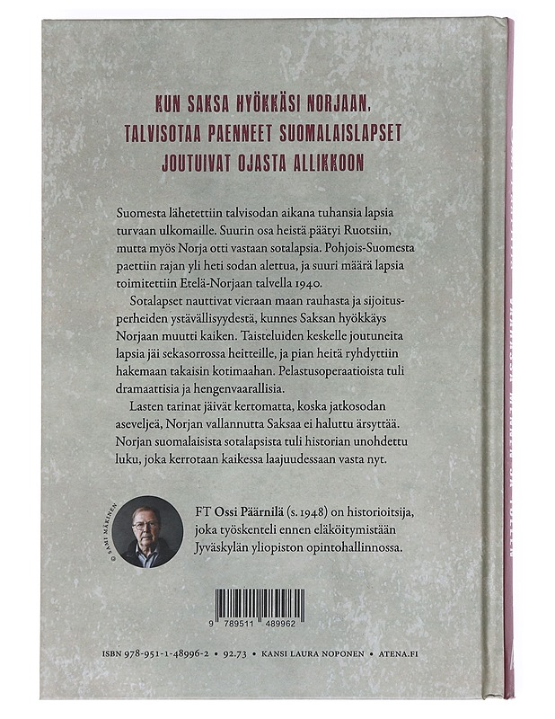 Vaarassa mennen ja tullen / talvisodan sotalapset Norjassa - Ossi Päärnilä - Tietokirjat - 10105623816 - 1