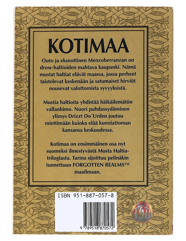 Musta haltia -trilogia / Osa 1 Kotimaa - Salvatore, R. A. - Fantasia- ja scifi - 10105623877 - 1