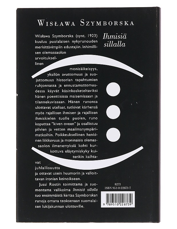Ihmisiä sillalla / runoja vuosilta 1957-1996 - Szymborska, Wis?awa - Runot ja näytelmät - 10105623924 - 1