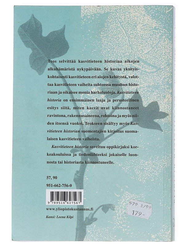 Kasvitieteen historia / kuvaus kasvitieteen vaiheista muinaisajoista nykypäivään - Morton, A. G. - Historiakirjat - 10105624019 - 1