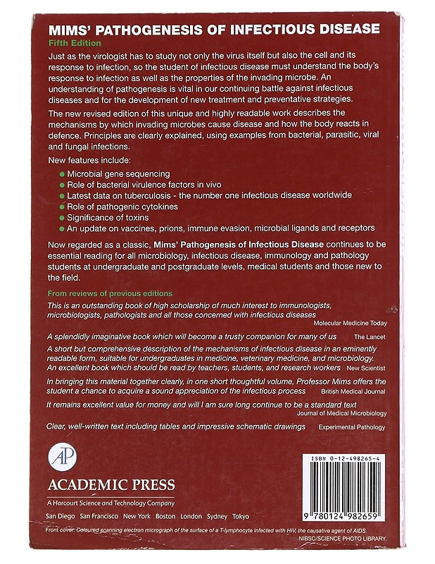 Mims' Pathogenesis of Infectious Disease - Nash  - Tietokirjat ja oppaat - 10105624086 - 1