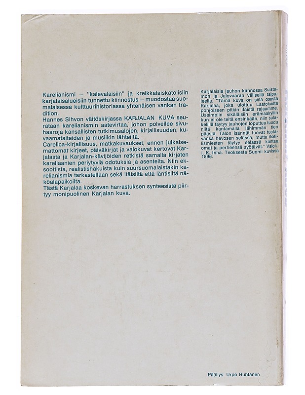 Karjalan kuva - Hannes Sihvo - Historiakirjat - 10105624090 - 1