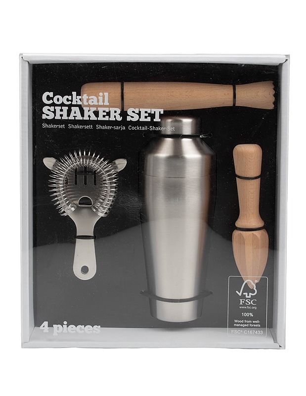 CLAS OHLSON cocktailshakersetti, 4 osaa - Muut astiat - 10105624105 - 0