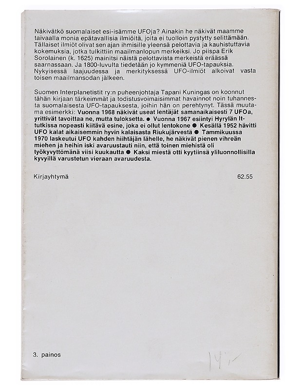 Ufoja Suomen taivaalla - Tapani Kuningas - Fantasia- ja scifi - 10105624121 - 1