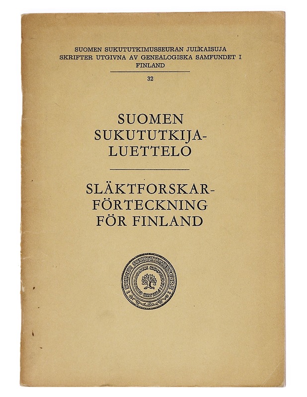 Suomen sukututkijaluettelo = Släktforskarförteckning för Finland - Aminoff, Gustaf - Elämäkerrat ja muistelmat - 10105624202 - 0