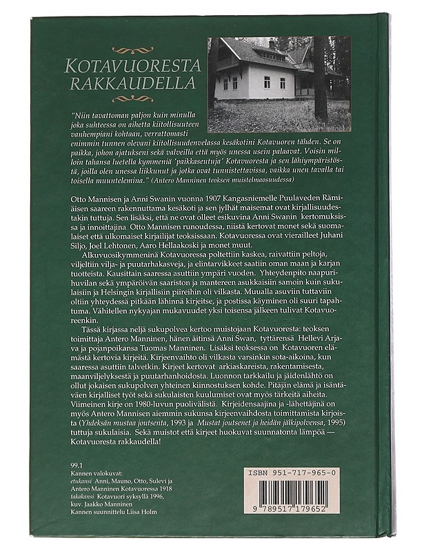 Kotavuoresta rakkaudella - Manninen, Antero - Elämäkerrat ja muistelmat - 10105624340 - 1
