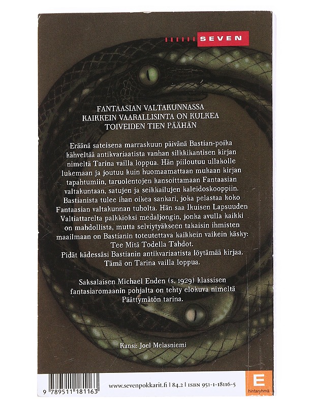 Tarina vailla loppua - Ende, Michael - Fantasia- ja scifi - 10105624544 - 1