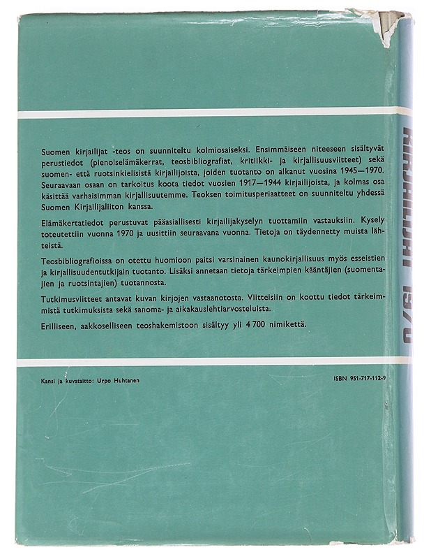 Suomen kirjailijat 1945-1970 - Launonen, Hannu - Elämäkerrat ja muistelmat - 10105624574 - 1