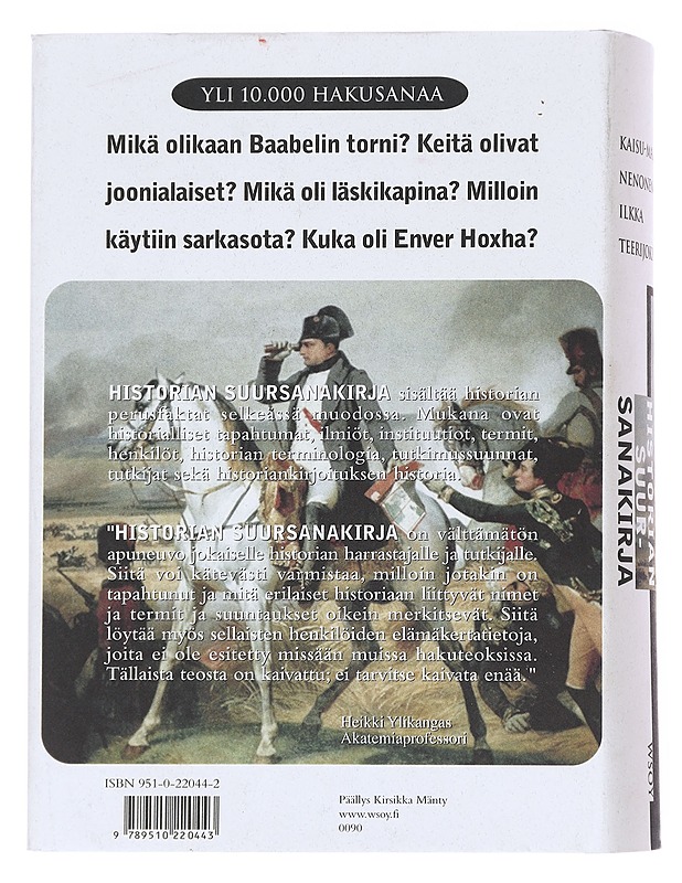 Historian suursanakirja - Nenonen, Kaisu-Maija - Historiakirjat - 10105624593 - 1