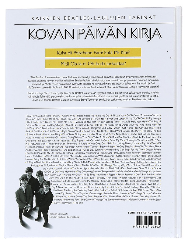 Kovan päivän kirja / kaikkien Beatles-laulujen tarinat - Turner, Steve - Tietokirjat ja oppaat - 10105624608 - 1