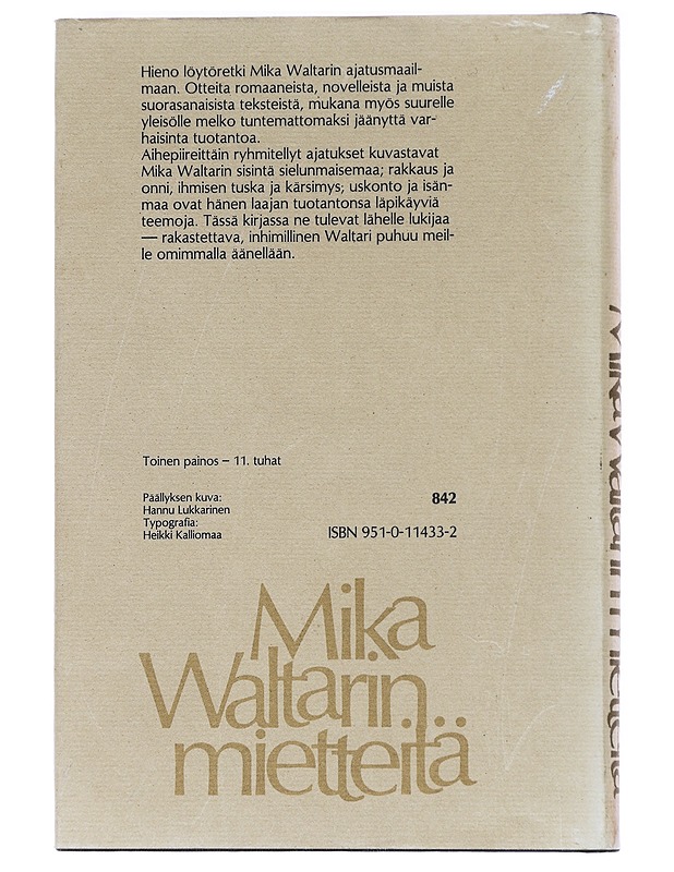 Mika Waltarin mietteitä - Waltari, Mika - Romaanit ja novellit - 10105624708 - 1