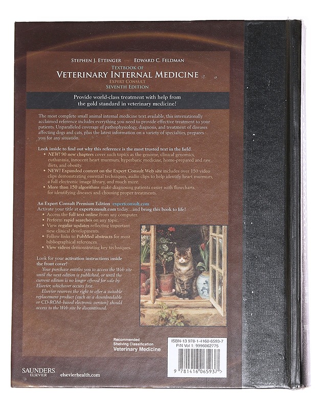 Textbook of veterinary internal medicine : diseases of the dog and cat. Vol. 1 - Ettinger, Stephen J. - Tietokirjat - 10105624718 - 1