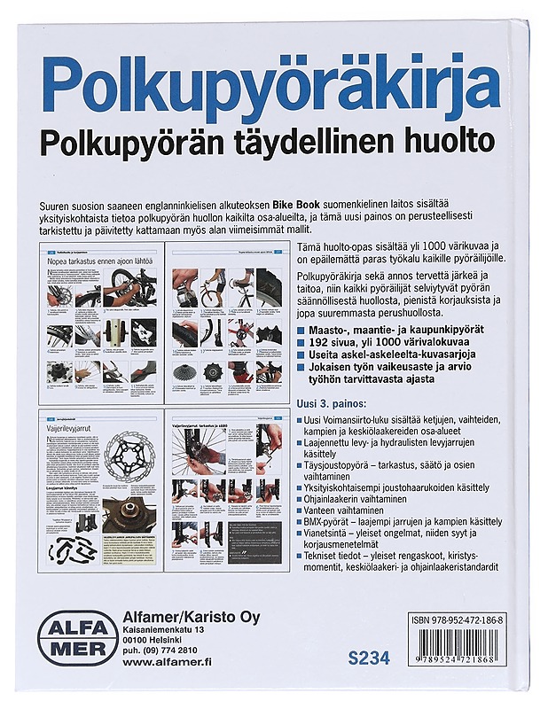 Polkupyöräkirja : Polkupyörän huolto- ja korjausopas - Storey, Mark - Harrastekirjat - 10105624761 - 1