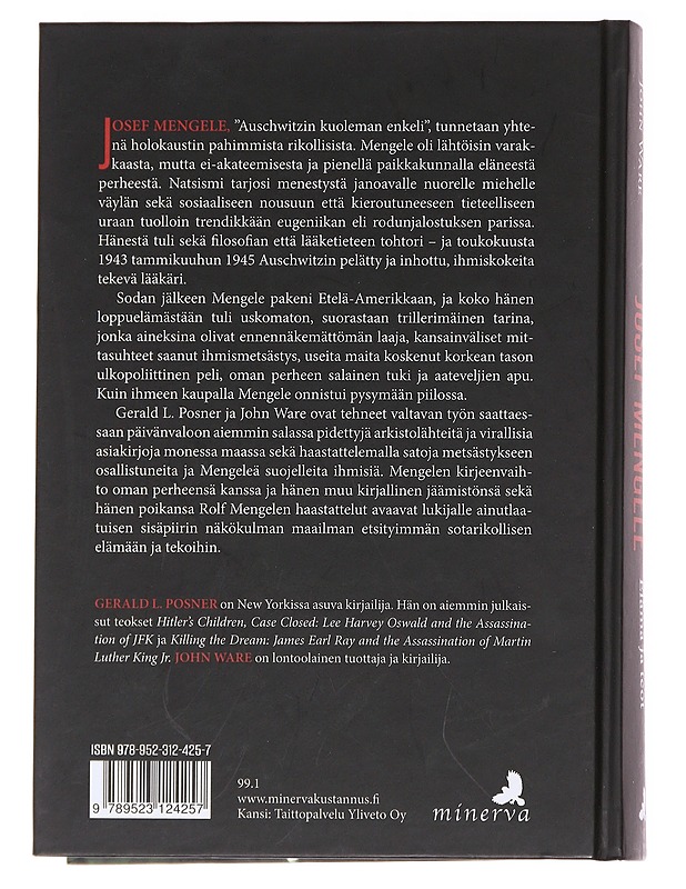 Josef Mengele / elämä ja teot - Posner, Gerald L. - Elämäkerrat ja muistelmat - 10105624778 - 1