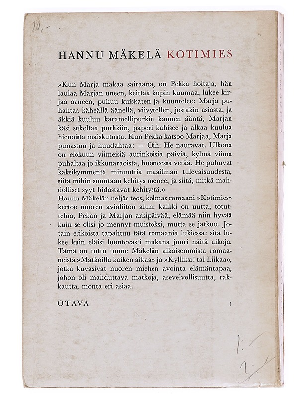 Kotimies - Hannu Mäkelä - Romaanit ja novellit - 10105624859 - 1