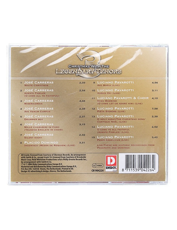 Jose Carreras - Christmas with the three legendary tenors - CD - CD-levyt - 10105624959 - 1