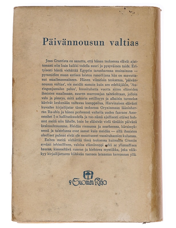Päivännousun valtias -Joan Grant - Kaunokirjallisuus - 10105624985 - 1