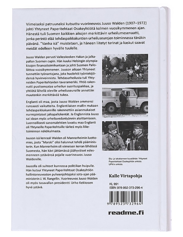 Juuso Walden : urheilumies ja viimeinen patruuna - Kalle Virtapohja - Elämäkerrat ja muistelmat - 10105624988 - 1