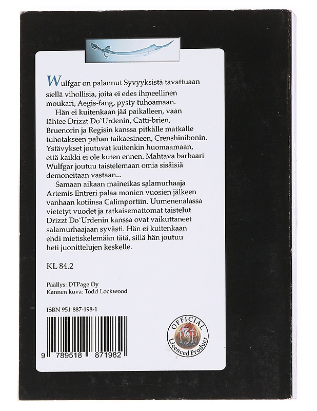 Äänetön veitsi - Salvatore, R. A. - Fantasia- ja scifi - 10105625000 - 1