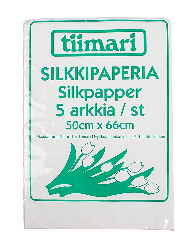 TIIMARI Valkoinen Silkkipaperi, 50 x 66 cm - 5 arkkia - Askartelu - 10105625083 - 0