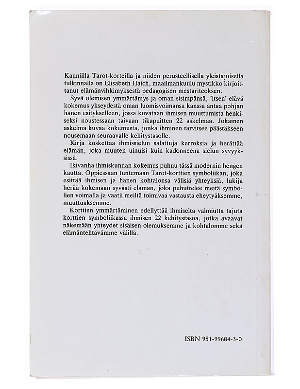 Tarot : Ihmisen kaksikymmentäkaksi tietoisuudentasoa - Haich, Elisabeth - Tietokirjat ja oppaat - 10105625096 - 1