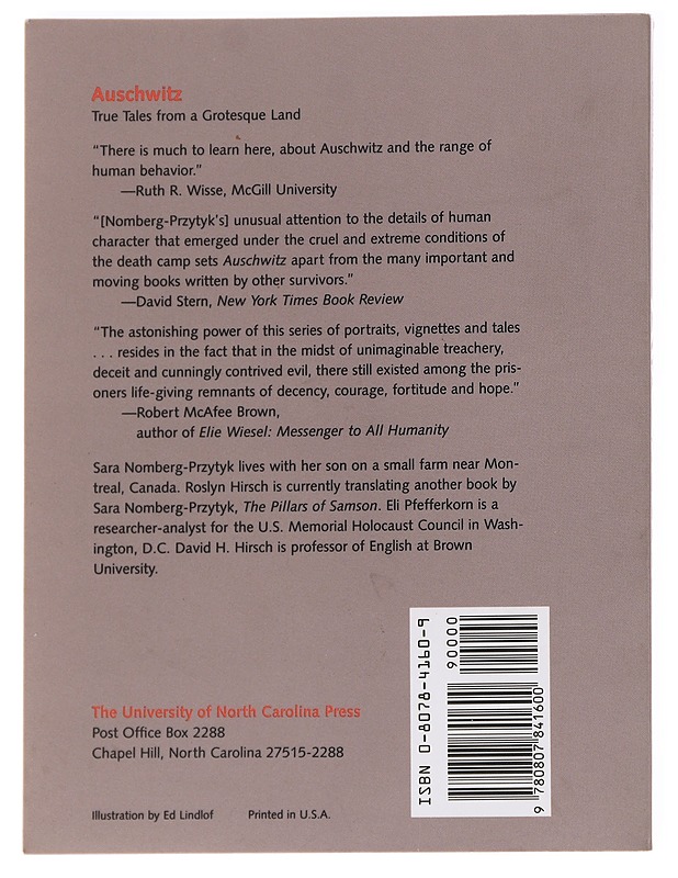 Auschwitz : true tales from a grotesque land - Nomberg-Przytyk, Sara - Elämäkerrat ja muistelmat - 10105625177 - 1