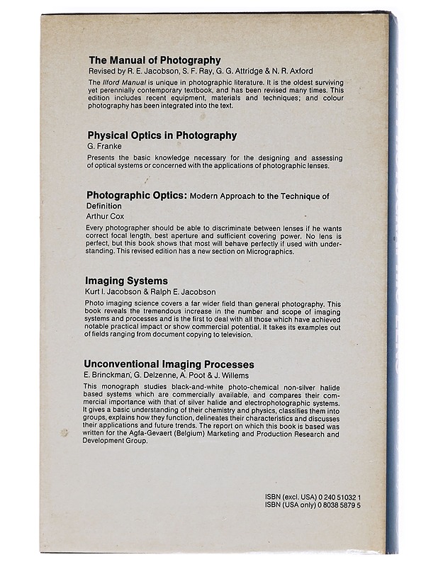 The Photographic Lens - Ray Sidney - Tietokirjat ja oppaat - 10105625188 - 1