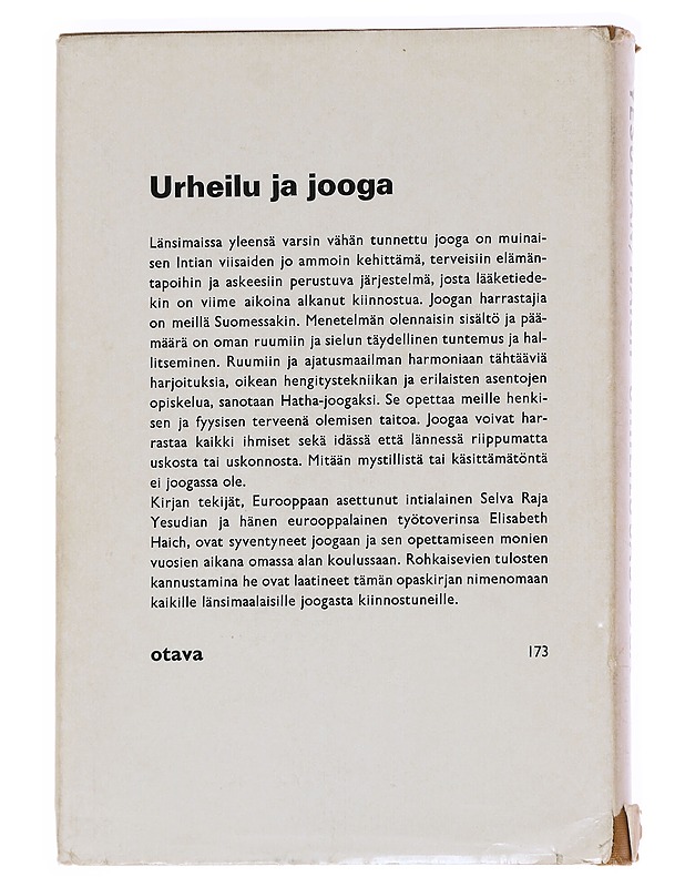 Urheilu ja jooga - Selva Raja Yesudian, Elisabeth Haich - Harrastekirjat - 10105625370 - 1