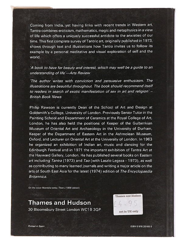 The art of tantra - Philip Rawson - Taide- ja kulttuurikirjat - 10105625397 - 1