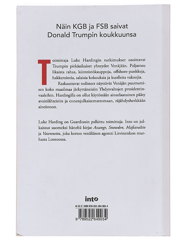 Salajuoni : kuinka Venäjä auttoi Trumpin Valkoiseen taloon - Harding, Luke - Historiakirjat - 10105625411 - 1