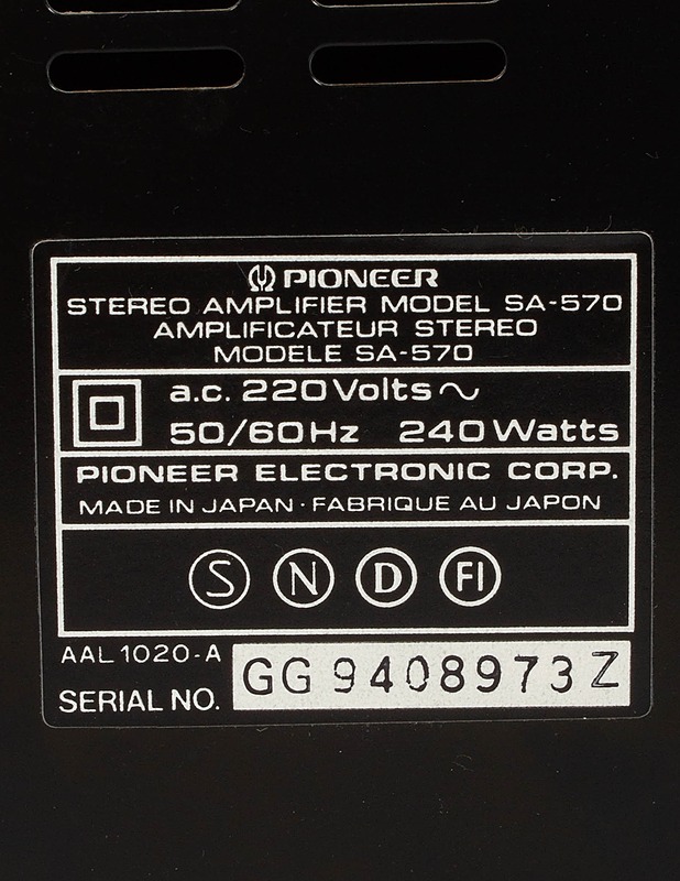 PIONEER SA-570 -stereovahvistin   - Audio - 10105625446 - 3