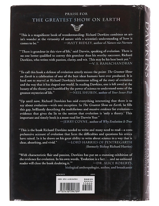 The greatest show on Earth : the evidence for evolution - Richard Dawkins - Romaanit ja novellit - 10105625585 - 1